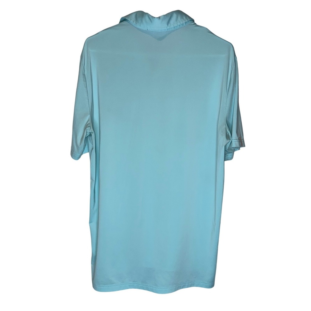 RLX Ralph Lauren Performance Polo Shirt Aqua Blue Golf Polo Men's Medium - Picture 3 of 7